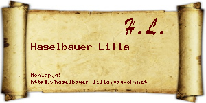 Haselbauer Lilla névjegykártya